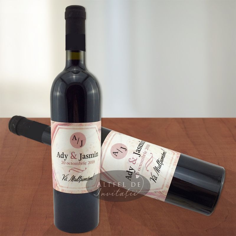 Eticheta-marturie pentru sticla vin „Dragoste la prima vedere” Blog Altfeldeinvitatii